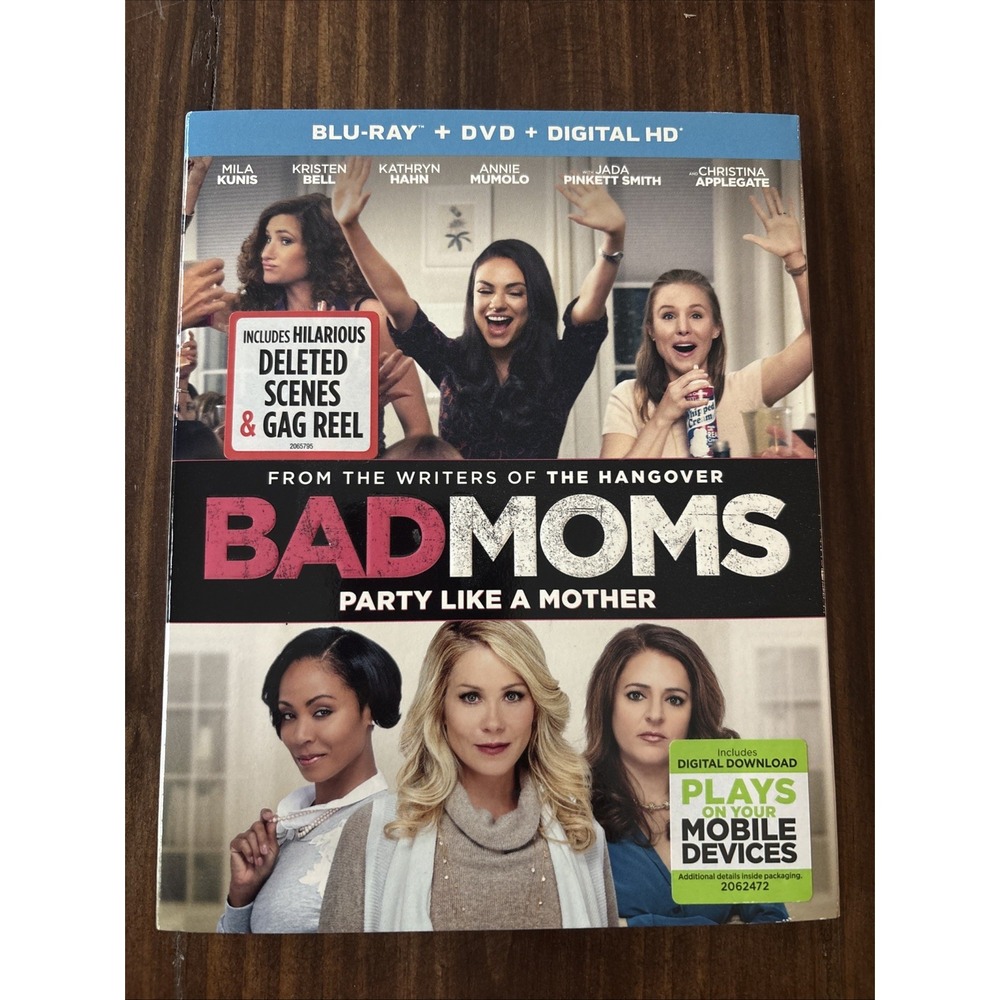 Bad Moms (Blu-ray, 2016) Brand New